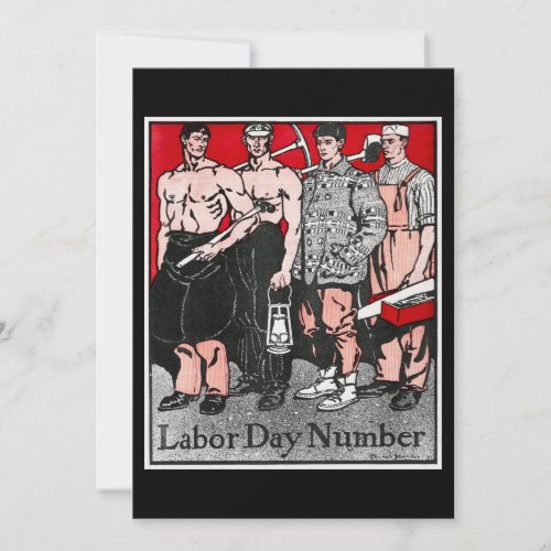 Labour Day Number by Edward Penfield Magnet Invitation
