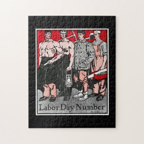 Labour Day Number by Edward Penfield Notebook Jigsaw Puzzle