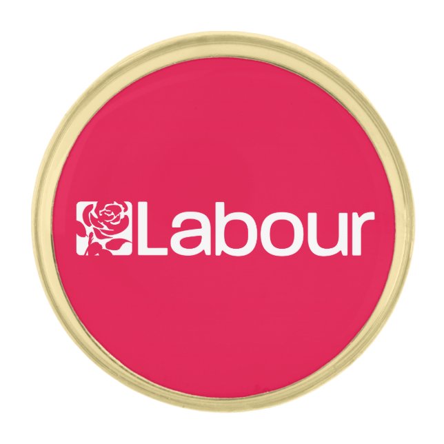 Labour Party UK Gold Finish Lapel Pin (Front)