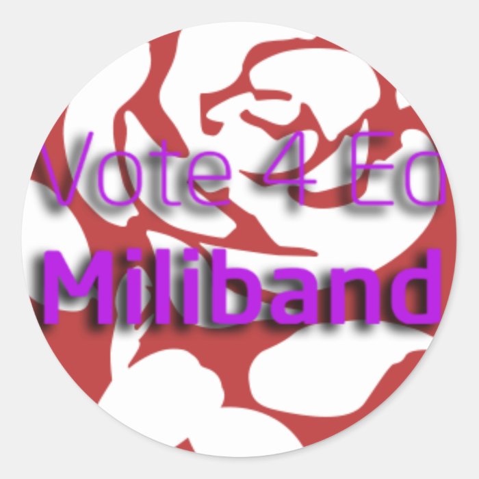 Labour Rose Vote 4 Ed Round Stickers