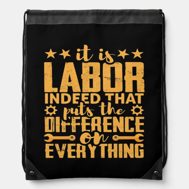 Labourer Worker’s Motivation -  Skilled Labour Isn Drawstring Bag (Front)