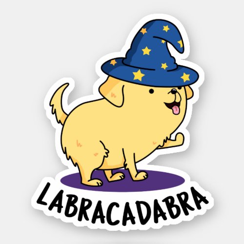 Labra_cadabra Funny Labrador Dog Pun  Sticker
