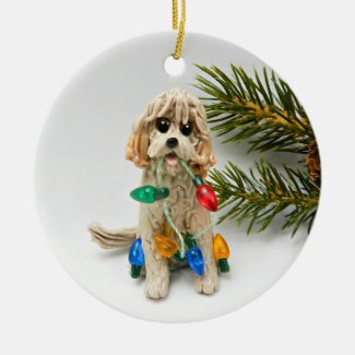 Labra-Doodle Golden Doodle Dog Ornament