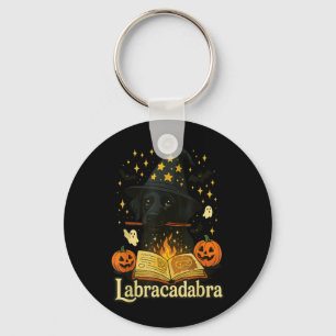 Labracadabra Black Labrador Wizard Halloween Keychain