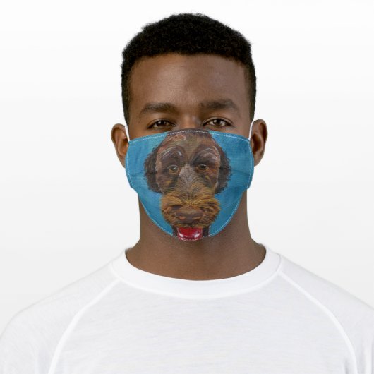 Labradoodle Adult Cloth Face Mask (Worn)