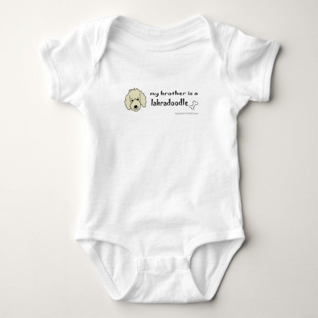 labradoodle baby bodysuit (Front)