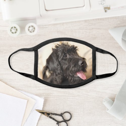 labradoodle Black All Over Cotton Facemask Face Mask