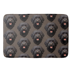 Labradoodle Black Dog Bath Mat