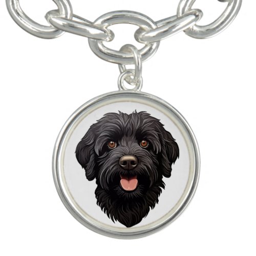 Labradoodle Black Dog Bracelet