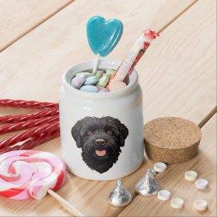 Labradoodle Black Dog Candy Jar