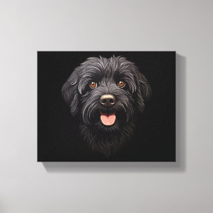 Labradoodle Black Dog Canvas Print
