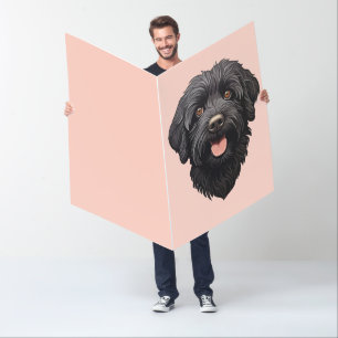Labradoodle Black Dog Card