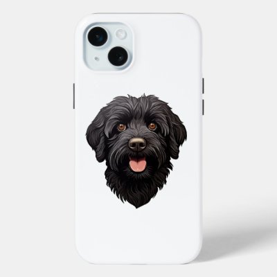 Labradoodle Black Dog iPhone 15 Plus Case