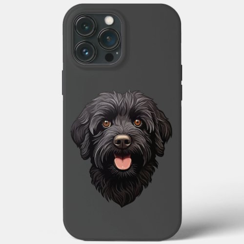 Labradoodle Black Dog iPhone 13 Pro Max Case
