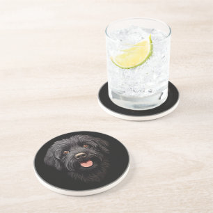 Labradoodle Black Dog Coaster