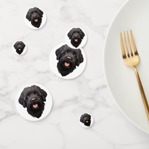 Labradoodle Black Dog Confetti
