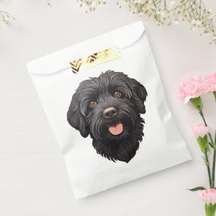 Labradoodle Black Dog Favor Bag