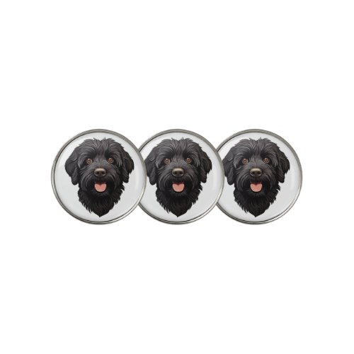 Labradoodle Black Dog Golf Ball Marker