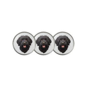 Labradoodle Black Dog Golf Ball Marker