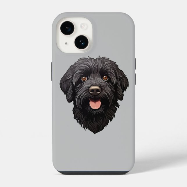 Labradoodle Black Dog Iphone Case (Back)