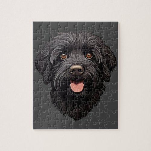 Labradoodle Black Dog Jigsaw Puzzle