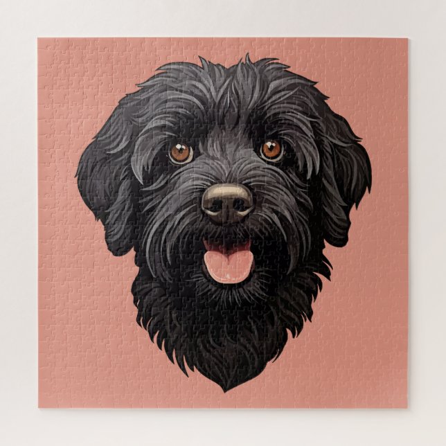 Labradoodle Black Dog Jigsaw Puzzle (Vertical)