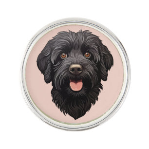 Labradoodle Black Dog Lapel Pin