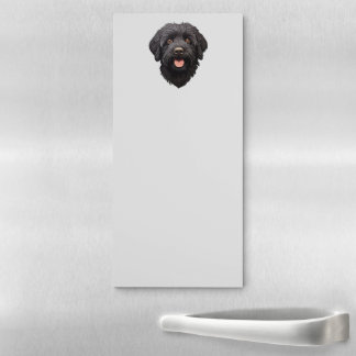 Labradoodle Black Dog Magnetic Notepad
