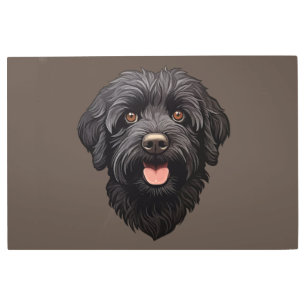 Labradoodle Black Dog Metal Print