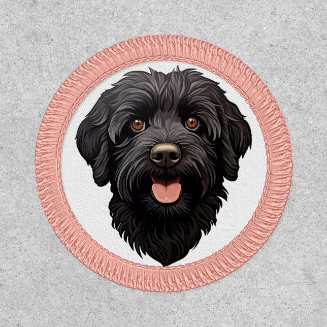 Labradoodle Black Dog Patch (Front)