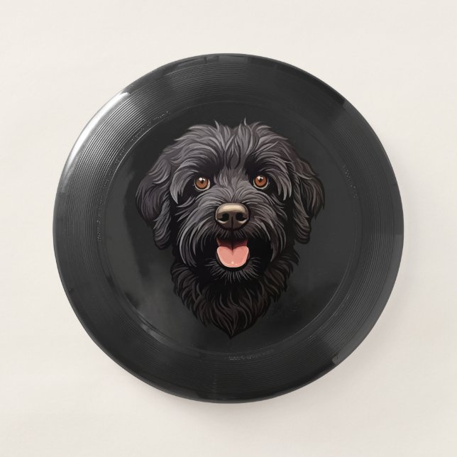 Labradoodle Black Dog Wham-O Frisbee (Front)