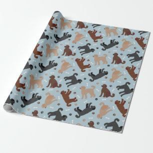 Labradoodle Bones and Paws Wrapping Paper