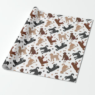 Labradoodle Bones and Paws Wrapping Paper