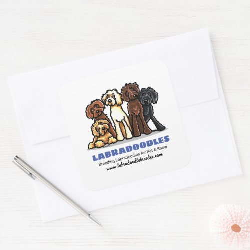 Labradoodle Breeder Custom Marketing Square Sticker