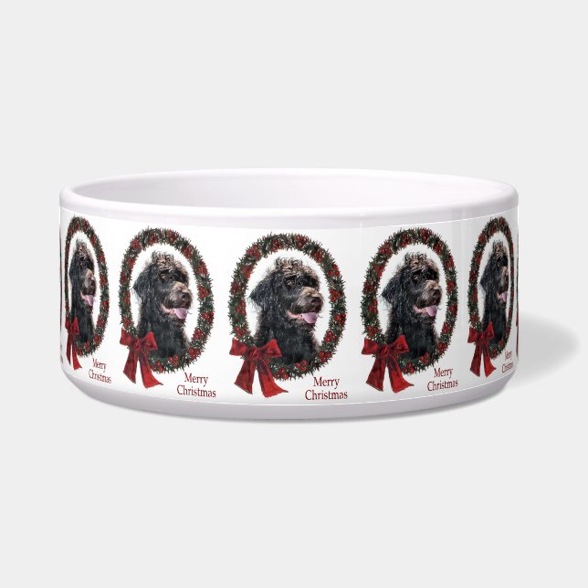 Labradoodle Christmas  Bowl (Front)