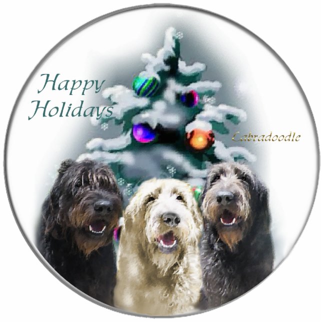 Labradoodle Christmas Gifts Statuette (Front)