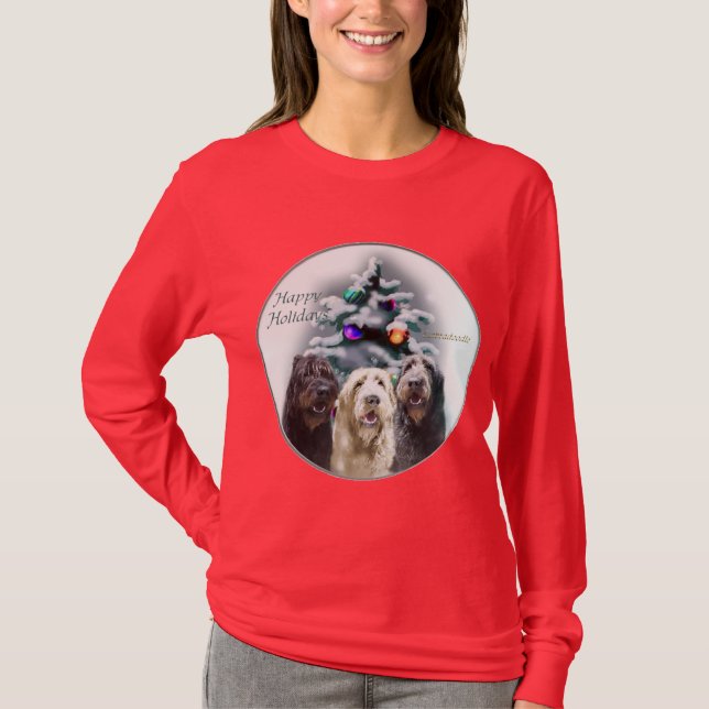 Labradoodle Christmas Gifts T-Shirt (Front)