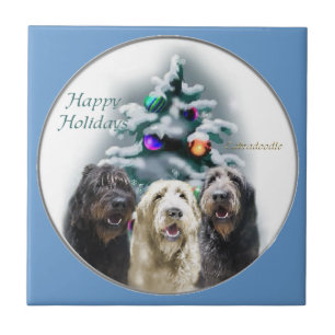 Labradoodle Christmas Tile