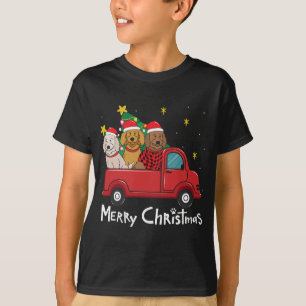 Labradoodle Christmas Truck Tree Mom Dad Xmas Dog T-Shirt