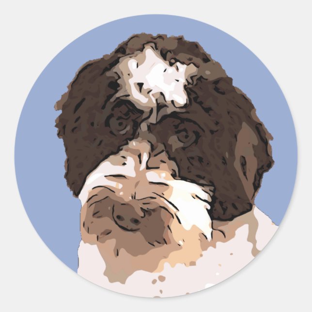 LABRADOODLE CLASSIC ROUND STICKER (Front)