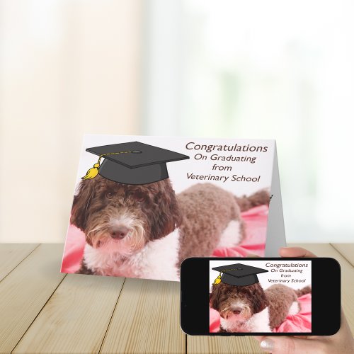 Labradoodle Congratulations From Veterinary School Card