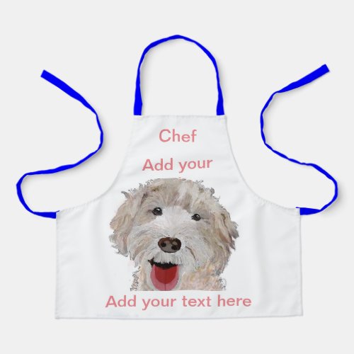 Labradoodle Cooking Chef Name Here Kids Apron