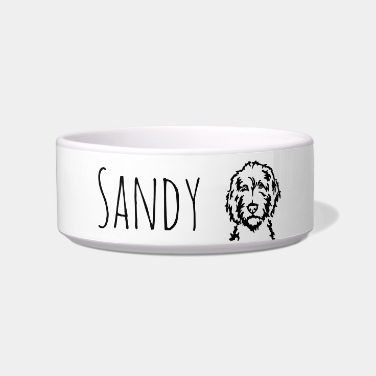 Labradoodle Custom Dog Food Bowl Zazzle