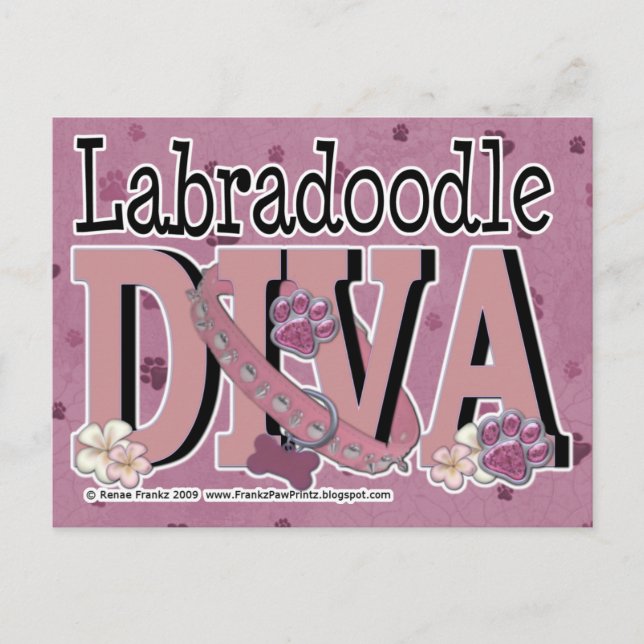 LabraDoodle DIVA Postcard (Front)