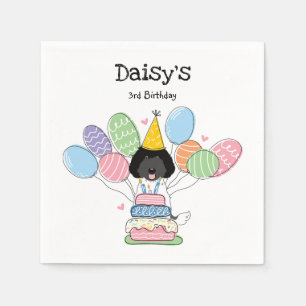 Labradoodle Dog Birthday Party Paper Napkins