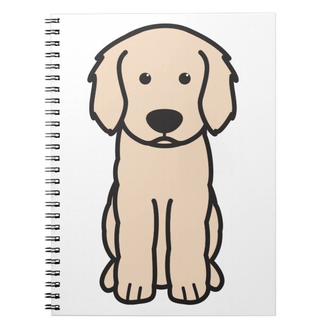 Labradoodle Dog Cartoon Notebook (Front)