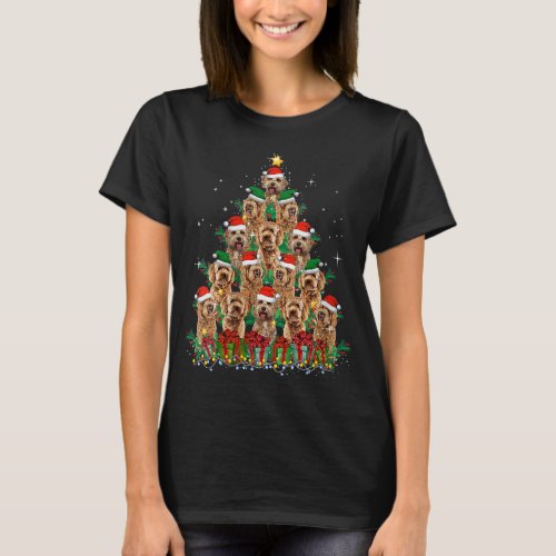 Labradoodle Dog Christmas Tree Family Xmas Pajama  T_Shirt