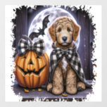 Labradoodle Dog Halloween Square Wall Decal