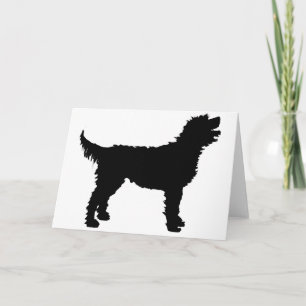 Labradoodle Dog (in black) Card