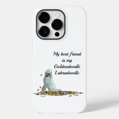 Labradoodle Dog In Leaves Cell Phone Case